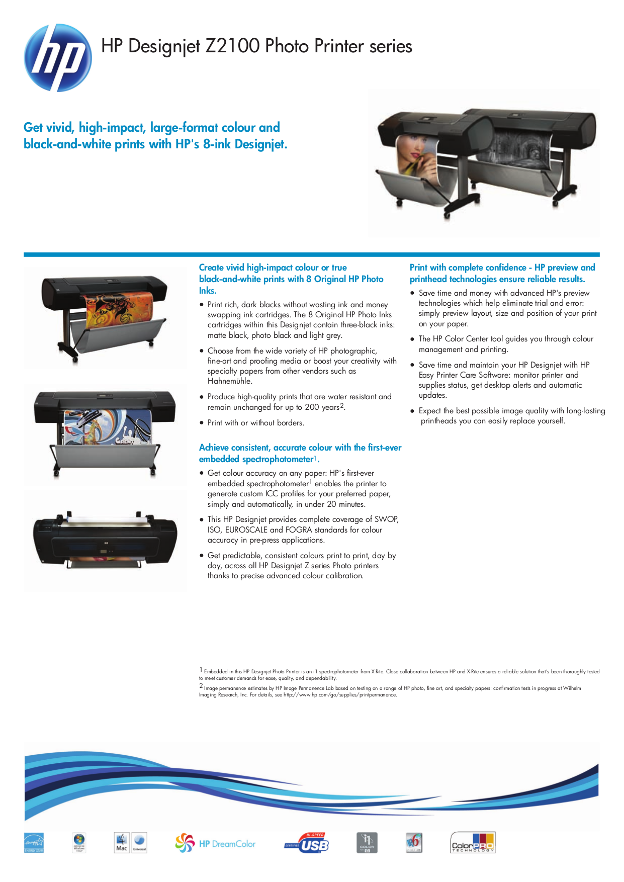 PDF manual for HP Printer Designjet Z2100